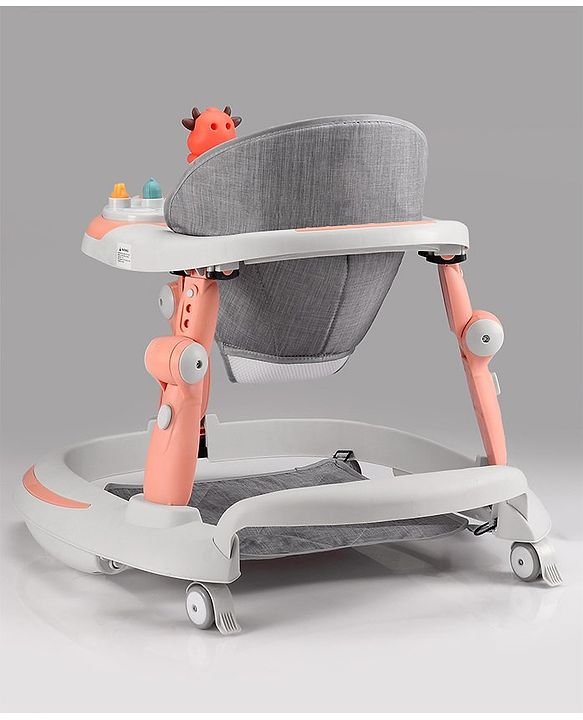 Babyhug Multi-functional Musical Baby Walker- Orange