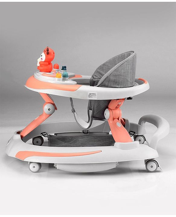 Babyhug Multi-functional Musical Baby Walker- Orange