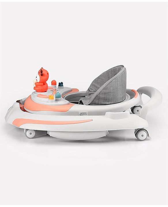 Babyhug Multi-functional Musical Baby Walker- Orange