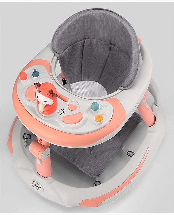 Babyhug Multi-functional Musical Baby Walker- Orange