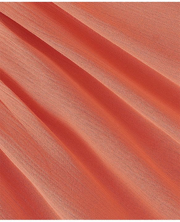 Babyhug Cotton Knit Full Sleeves Floral Embroidery Frock - Orange