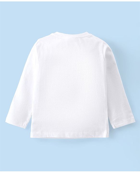 Babyhug 100% Cotton Full Sleeves T-Shirt with Text Graphics Print & Striped Pack of 3  - Blue & White
