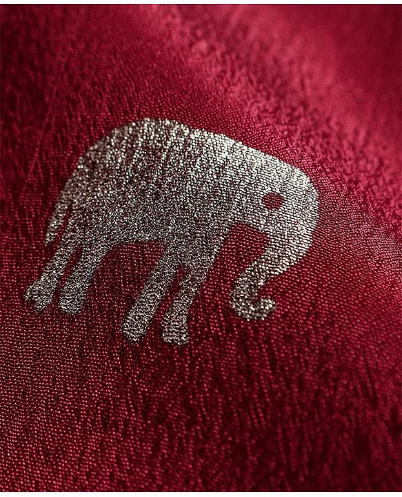 Babyhug Woven Full Sleeves Foil Printed Kurta & Pyjama Set - Maroon & White