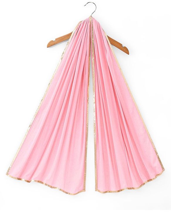 Babyhug Three Fourth Sleeves Sequenced & Embroidered Kurti with Sharara & Dupatta Set - Pink
