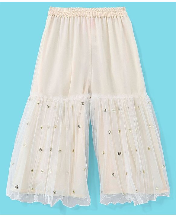 Babyhug Sleeveless Sequenced Embroidered Kurti with Sharara and Dupatta Set - Pink