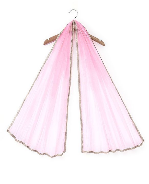 Babyhug Half Sleeveless Sequenced Choli & Lehenga with Dupatta Set - Pink