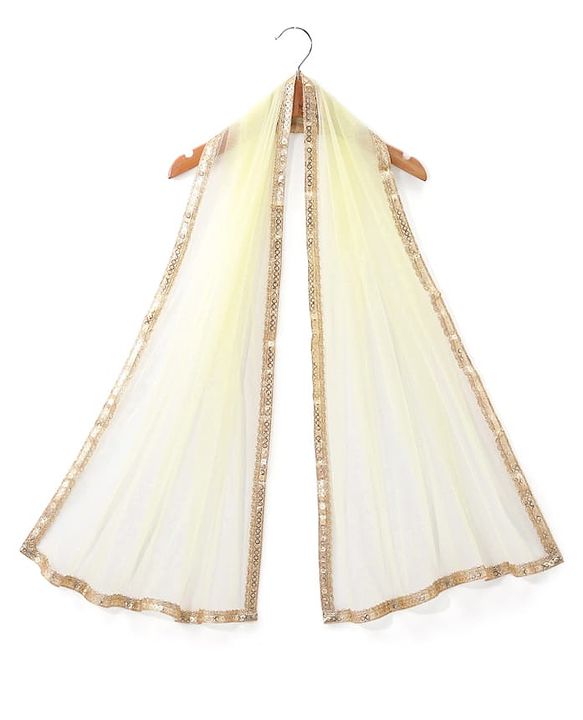 Babyhug Sleeveless Choli with Thread Embroidered Lehenga  and Dupatta Set - Yellow