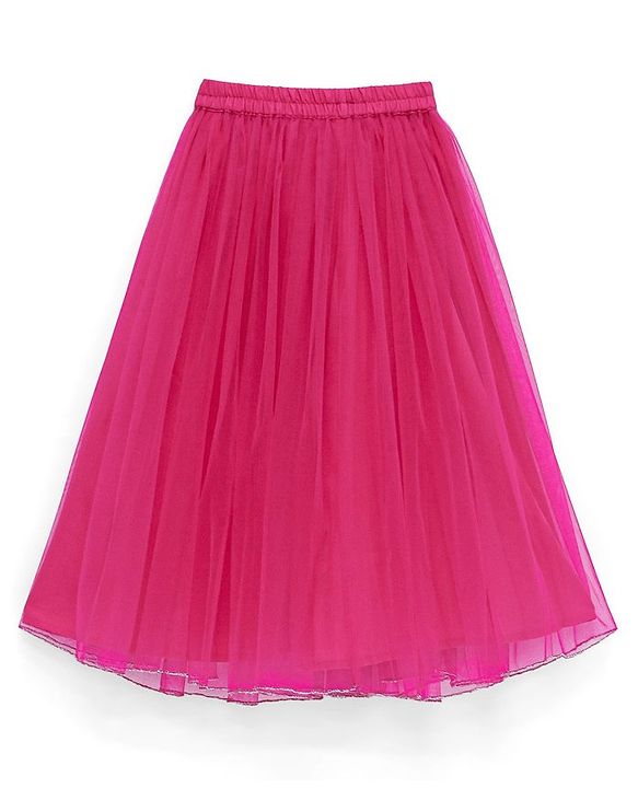 Babyhug Sleeveless Sequenced Choli with Net Lehenga and Embroidered Jacket Set - Hot Pink