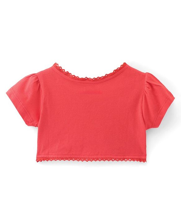 Babyhug Poplin Half Sleeves Shrug with Frock - White & Pink