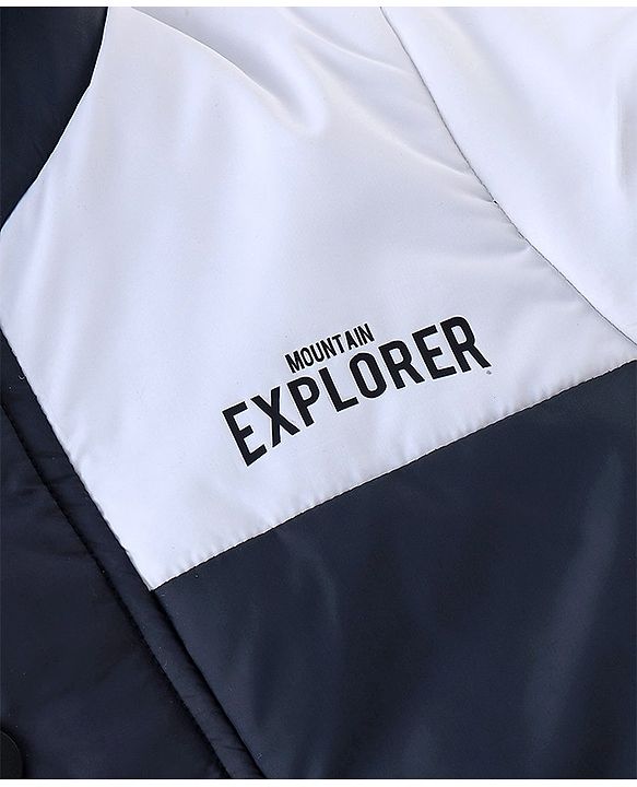 Babyhug Woven Full Sleeves Hoodies Text Print - Black White & Green
