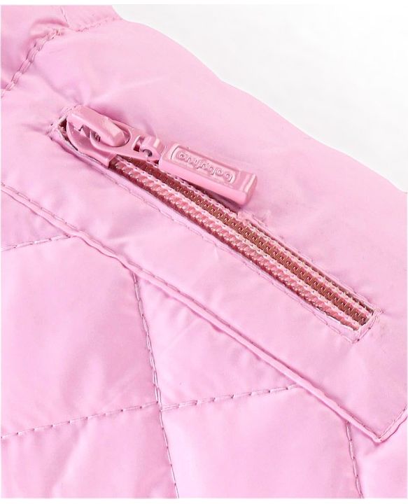 Babyhug Full Sleeves Hooded Quilted Jacket - Pink