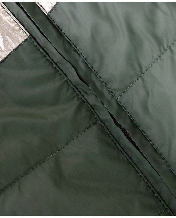 Babyhug Woven Full Sleeves Hooded Jacket with Front Zipper - Olive Green