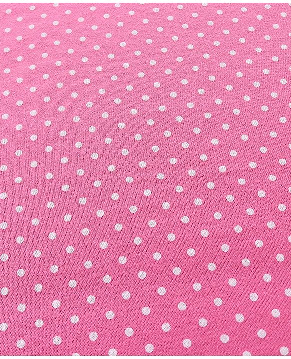 Babyhug Interlock Cotton Hooded Wrapper Polka Dots Print L 76.2 X B 76.2 cm - Pink