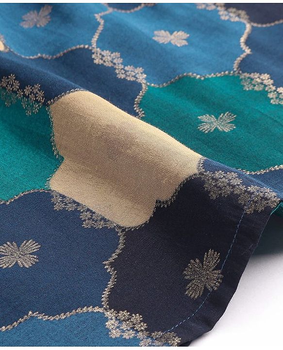 Babyhug Cotton Woven Full Sleeves Floral Printed & Embroidered Kurta Pyjama Set  - Navy Blue Green & Yellow