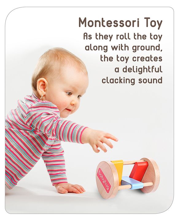 Babyhug Clacker Rolling Rattle- Multicolor