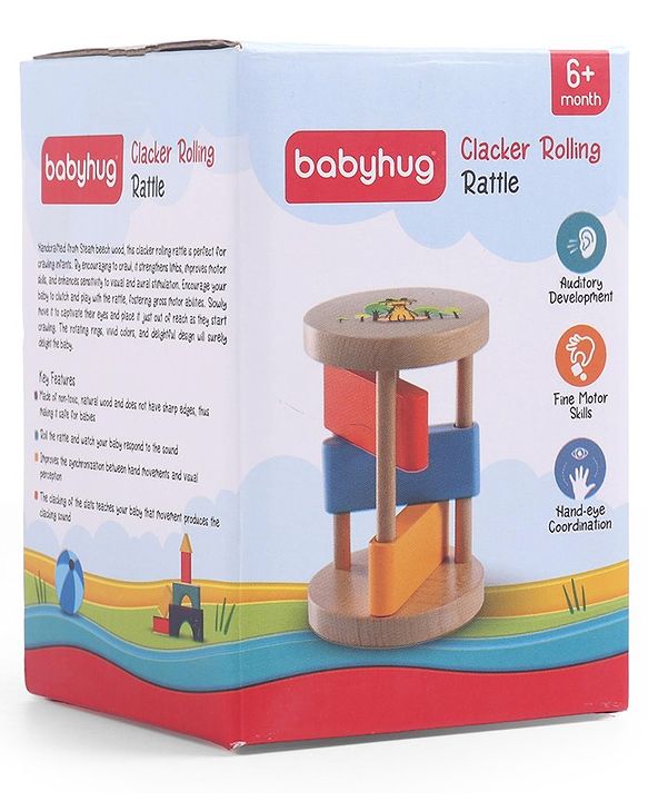 Babyhug Clacker Rolling Rattle- Multicolor