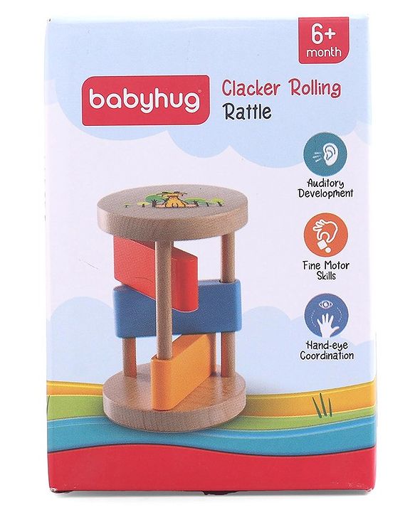 Babyhug Clacker Rolling Rattle- Multicolor