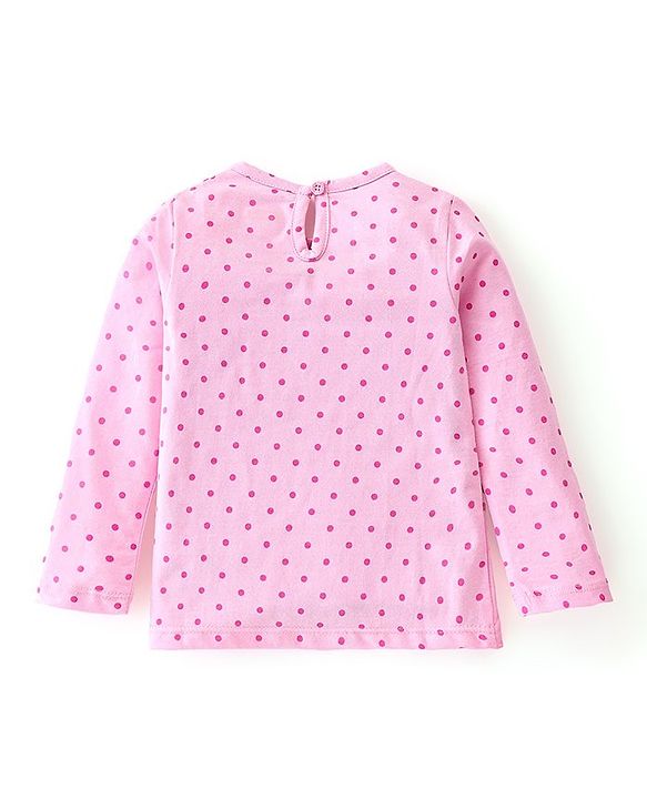 Babyhug Cotton Knit Full Sleeves T-Shirts Floral Print Pack of 3 - Pink & Purple
