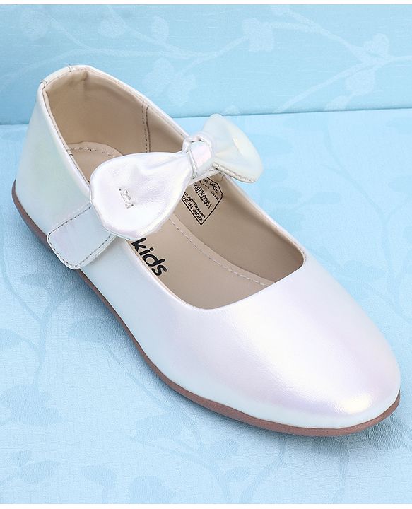 Pine Kids Ballerina with Bow Applique & Velcro Closure - Pink