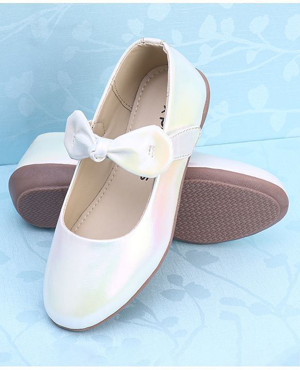 Pine Kids Ballerina with Bow Applique & Velcro Closure - Pink