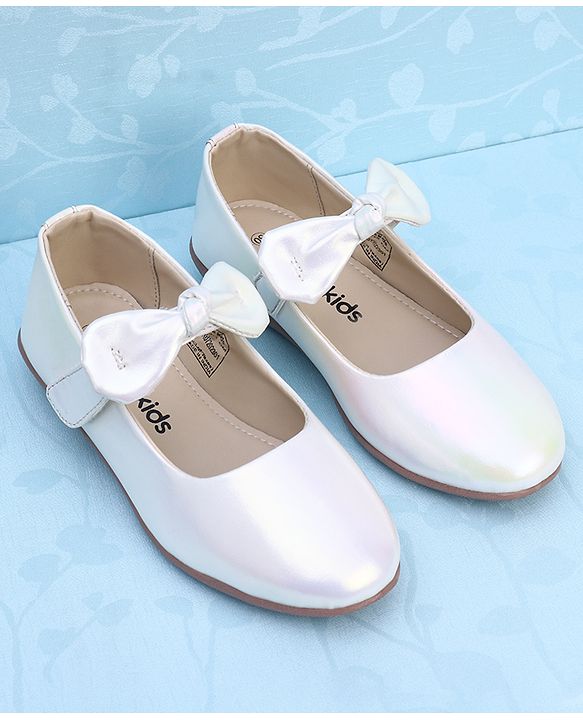 Pine Kids Ballerina with Bow Applique & Velcro Closure - Pink