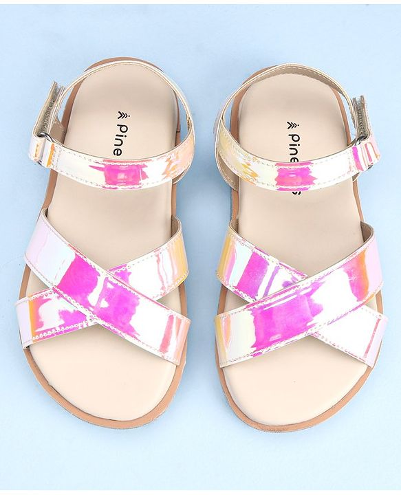 Pine Kids Velcro Closure Sandals - Pink