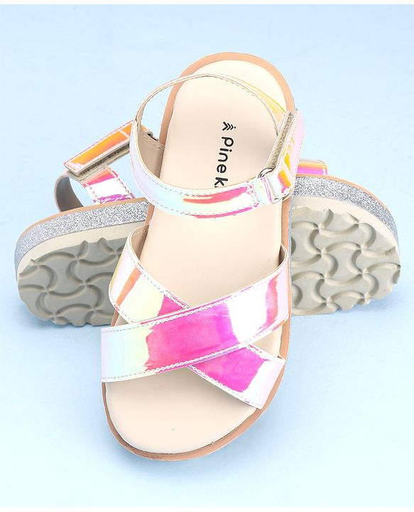 Pine Kids Velcro Closure Sandals - Pink