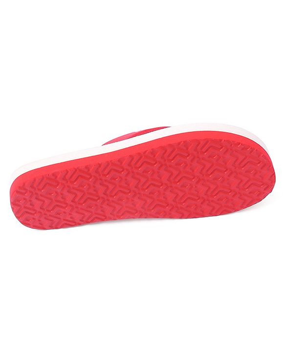 Pine Kids Slip On Flip Flops Heart Print - Red & Pink