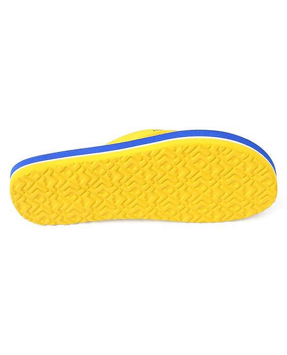 Pine Kids Slip On Flip Flops Brave Print - Blue & Yellow