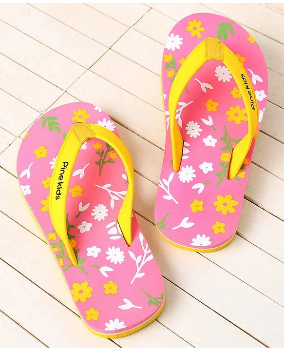 Kids pink flip online flops