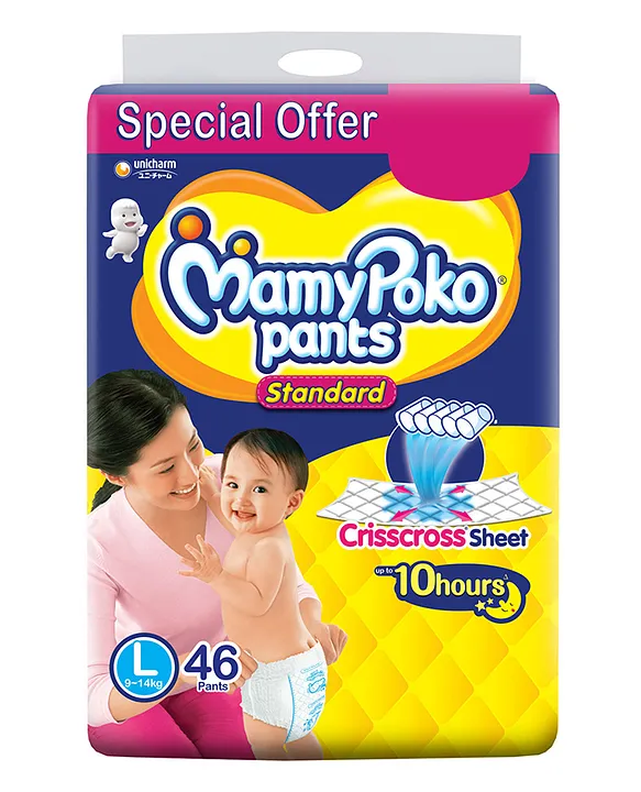 Mamypoko l hot sale size