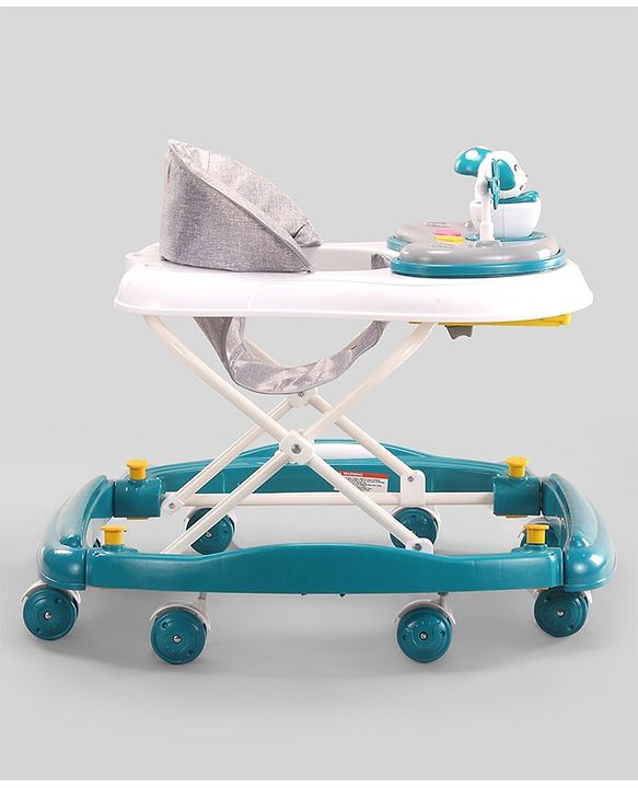 Babyhug Puppy 2 in 1 Walker Cum Rocker with 3 Adjustable Height & Musical Play Tray With Light - Blue