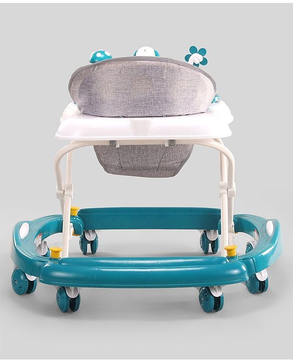 Babyhug Puppy 2 in 1 Walker Cum Rocker with 3 Adjustable Height & Musical Play Tray With Light - Blue
