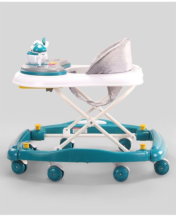 Babyhug Puppy 2 in 1 Walker Cum Rocker with 3 Adjustable Height & Musical Play Tray With Light - Blue