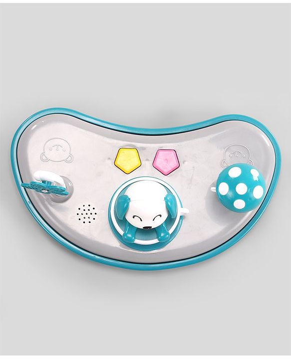 Babyhug Puppy 2 in 1 Walker Cum Rocker with 3 Adjustable Height & Musical Play Tray With Light - Blue