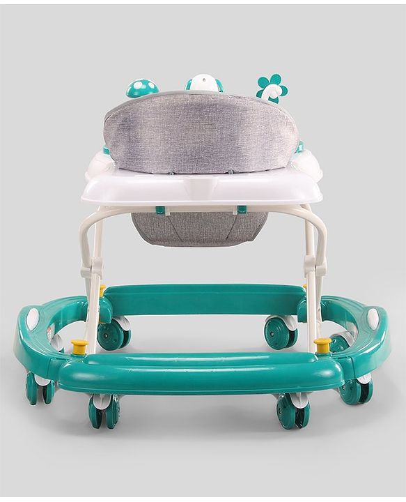 Babyhug Puppy 2 in 1 Walker Cum Rocker with 3 Adjustable Height & Musical Play Tray With Light - Blue