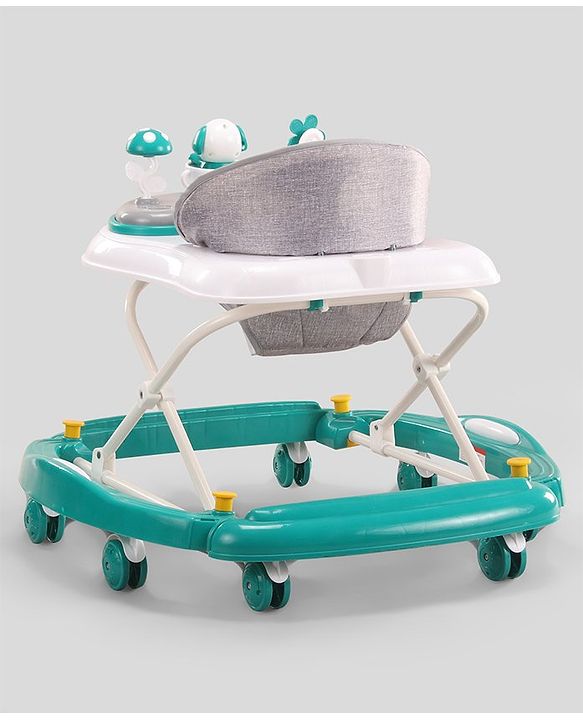Babyhug Puppy 2 in 1 Walker Cum Rocker with 3 Adjustable Height & Musical Play Tray With Light - Blue