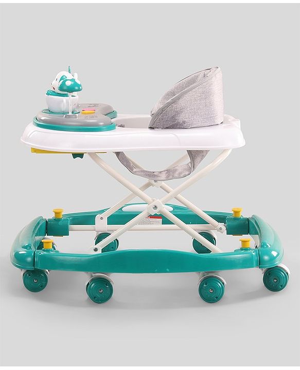 Babyhug Puppy 2 in 1 Walker Cum Rocker with 3 Adjustable Height & Musical Play Tray With Light - Blue