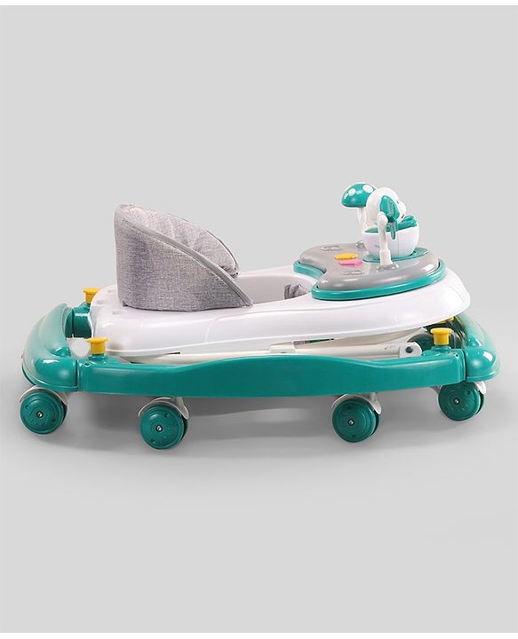 Babyhug Puppy 2 in 1 Walker Cum Rocker with 3 Adjustable Height & Musical Play Tray With Light - Blue