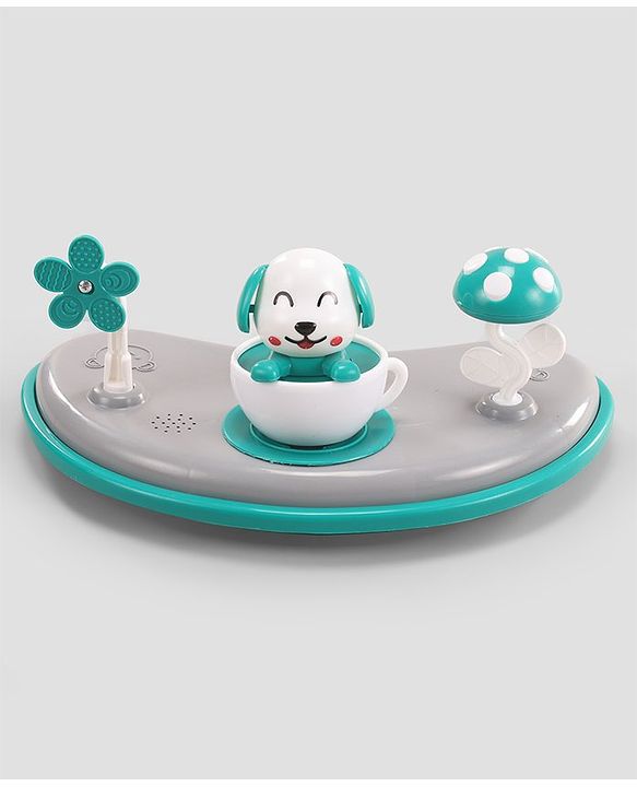 Babyhug Puppy 2 in 1 Walker Cum Rocker with 3 Adjustable Height & Musical Play Tray With Light - Blue