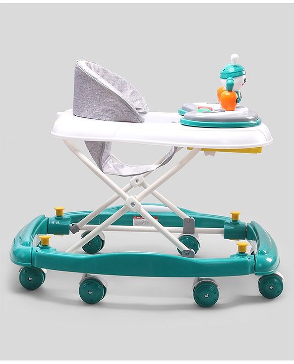 Babyhug Bunny 2 In 1 Walker Cum Rocker With 3 Adjustable Height & Musical Play Tray With Lights-Blue