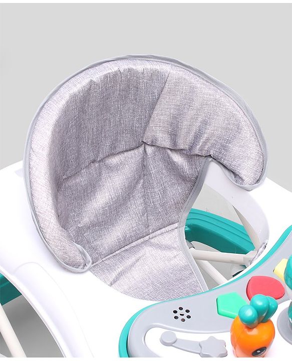 Babyhug Bunny 2 In 1 Walker Cum Rocker With 3 Adjustable Height & Musical Play Tray With Lights-Blue