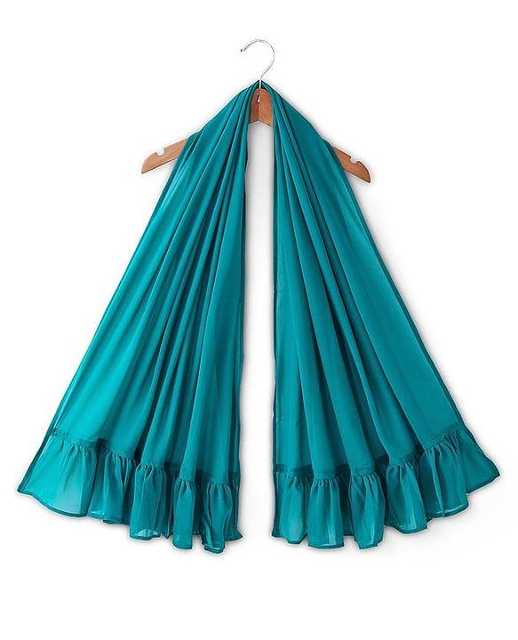 Babyhug Sleeveless Embroidered Choli & Lehenga Set With Dupatta - Teal Green