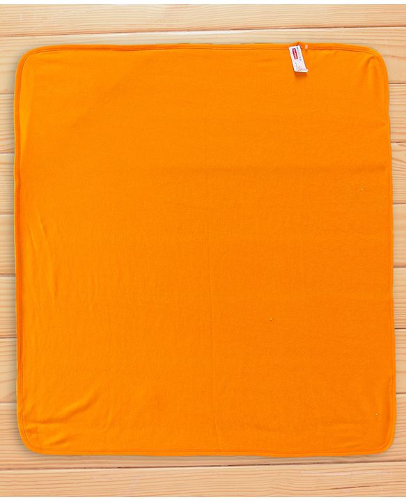 Babyhug Cotton Terry Knit Towel with Hood Frog Applique L 76.2 x B 76.2 cm - Orange