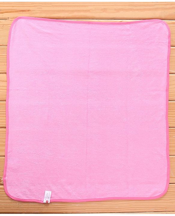 Babyhug Terry Knit Towel with Polka Dot Print L 76.2 X B 76.2 cm- Pink