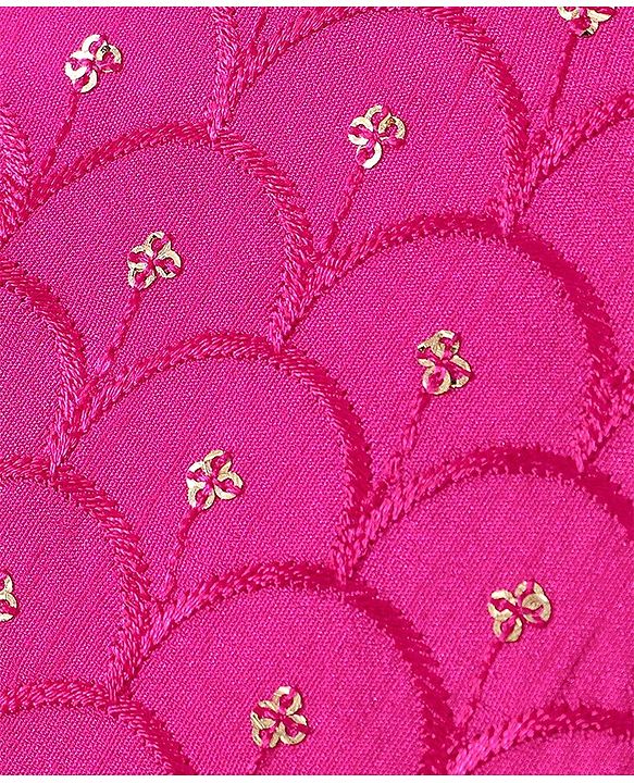 Babyhug Woven Sleeveless Choli & Lehenga Dupatta Gotta Patti & Sequine Detailing - Pink & Purple