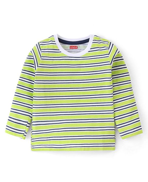 Babyhug 100% Cotton Knit Full Sleeves T-Shirt Pack of 3 with Bear Graphics - Multicolour