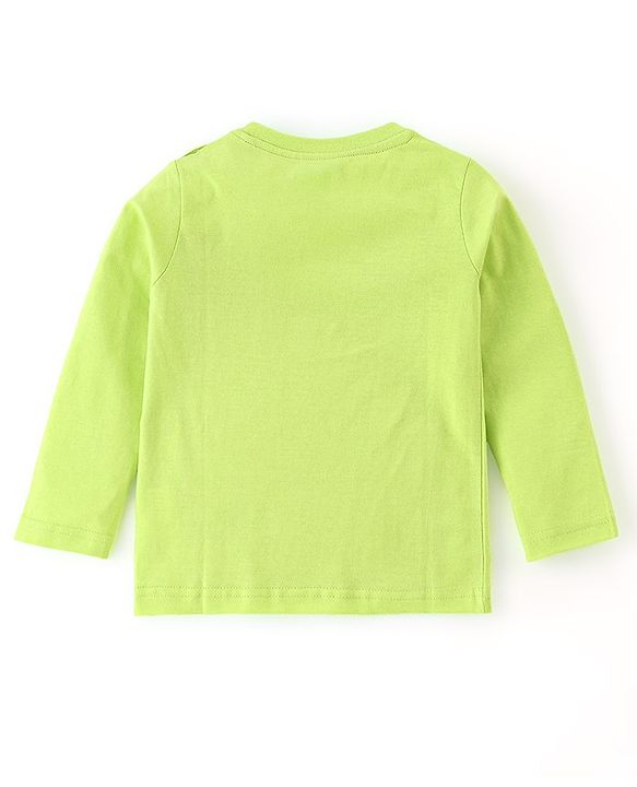 Babyhug 100% Cotton Knit Full Sleeves T-Shirt Pack of 3 with Bear Graphics - Multicolour