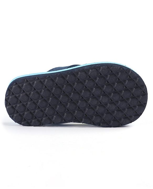 Cute Walk by Babyhug Slip Flop Flops with Back Strap & Football Print - Blue