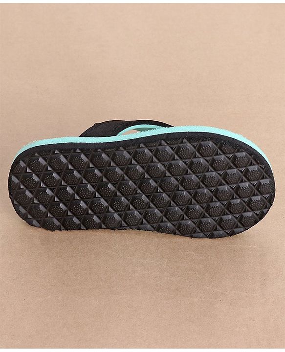 Cute Walk by Babyhug Slip On Flip Flops Stripes & Kitty Print-  Blue